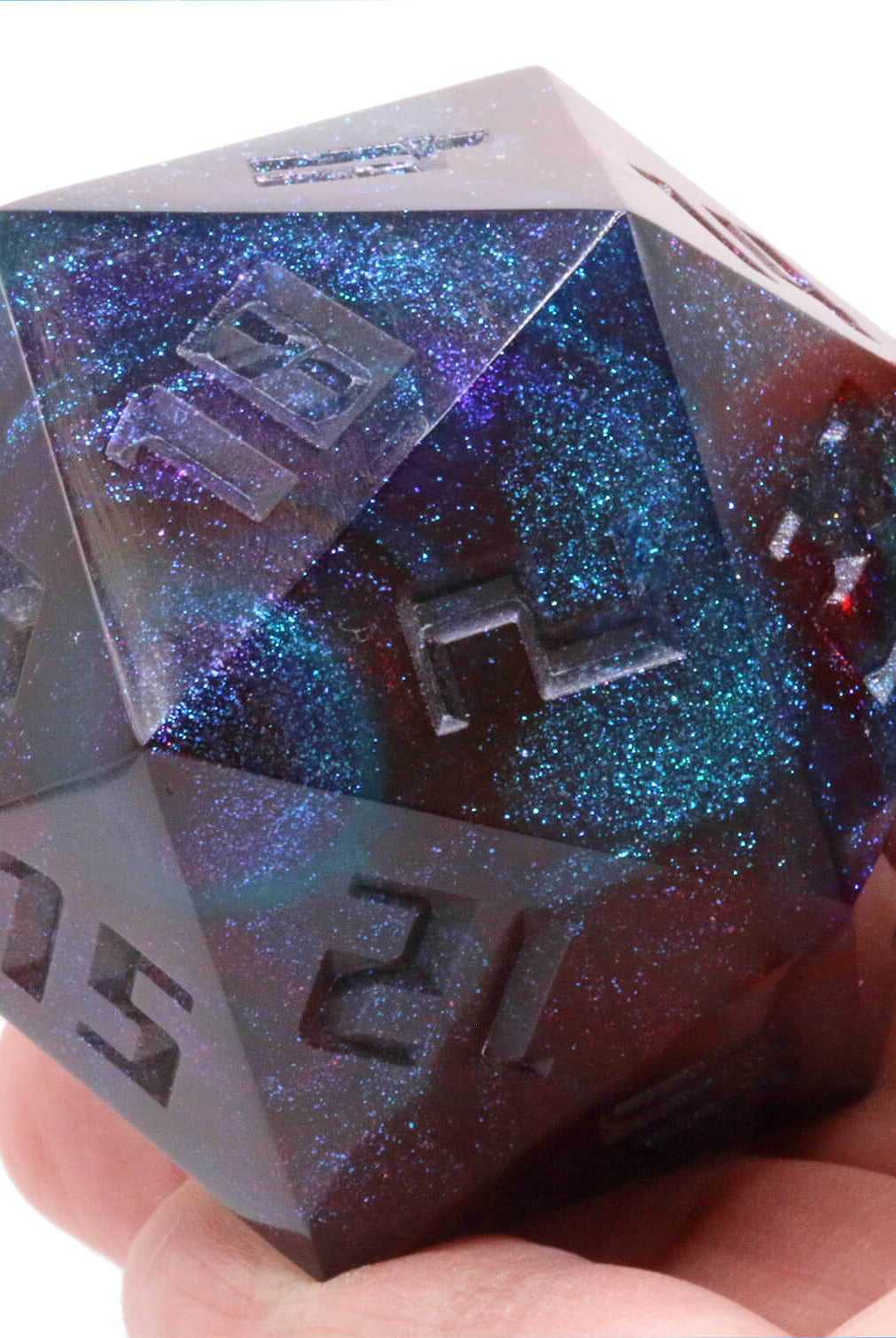 Giant d20 Magic Glitter Dice Summoner