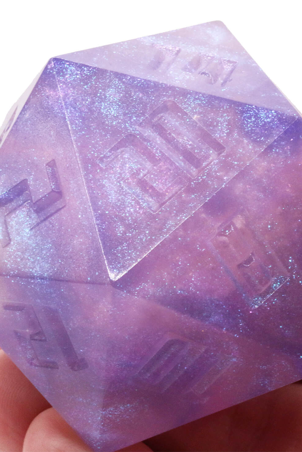 Large DnD Dice: D20 Permafrost