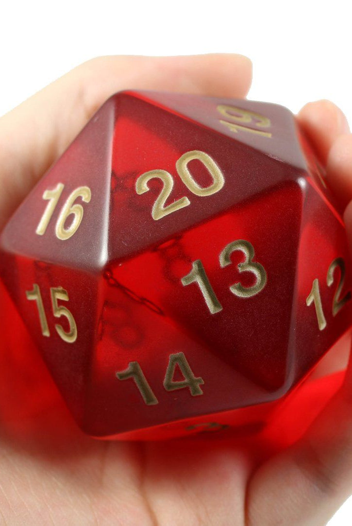 Giant D&D d20 Ruby Red