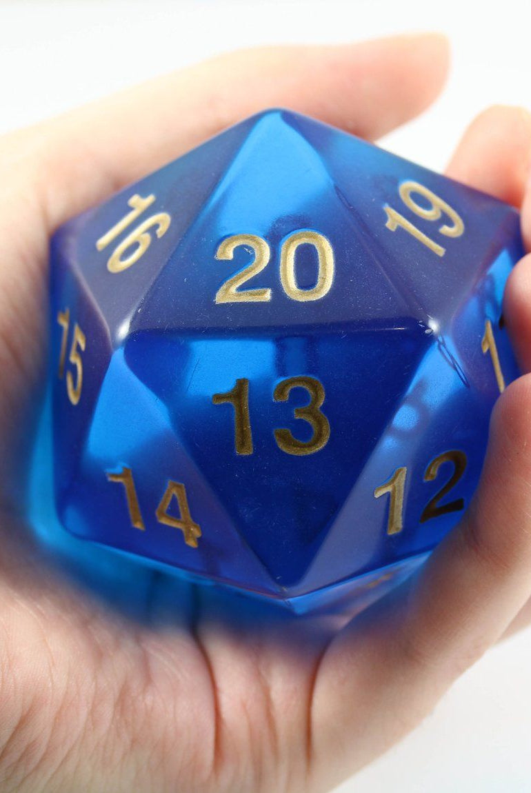 Giant d20 Sapphire Blue