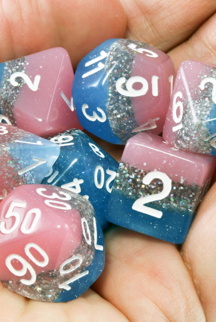 pastel d&d dice