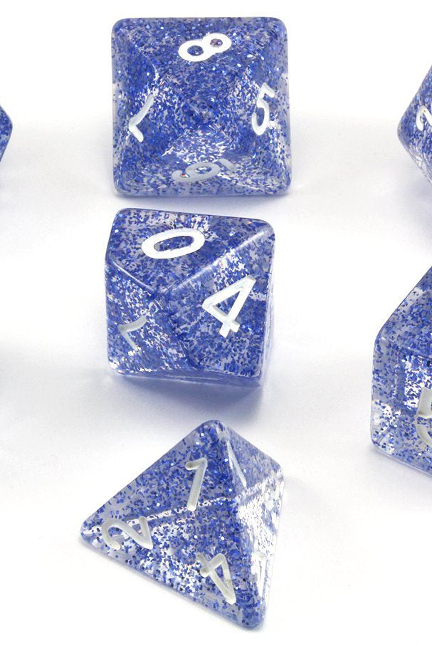 Blue Glitter D&D Dice
