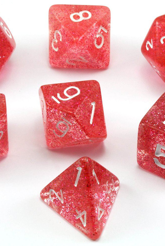 D&D Glitter Dice Pink