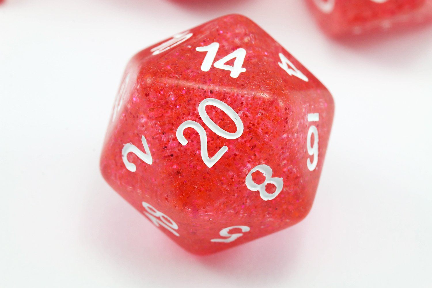 Glitter D20 Pink Dice