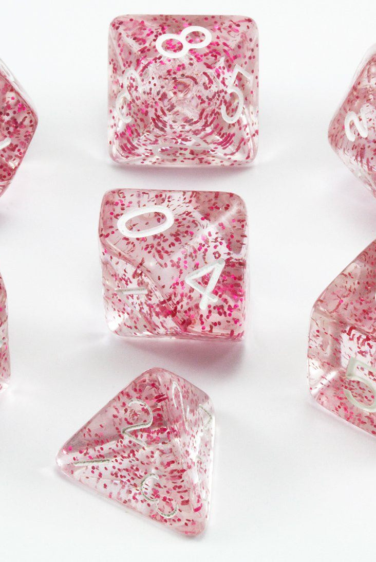 Purple Sparkle D&D Dice