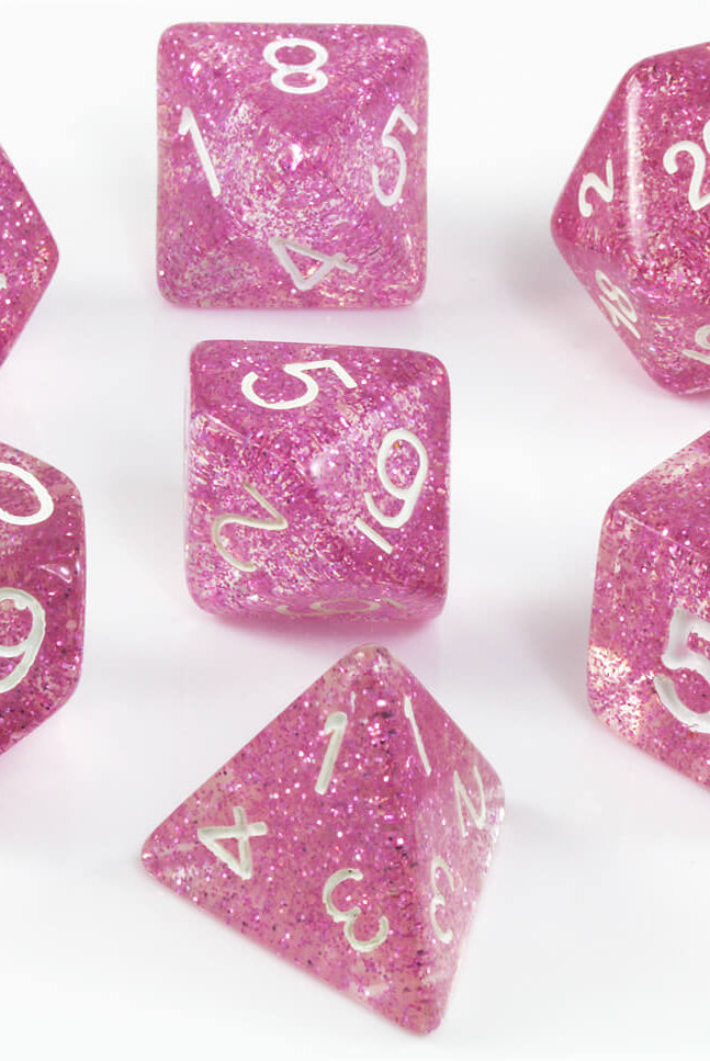 Glitter Purple D&D Dice