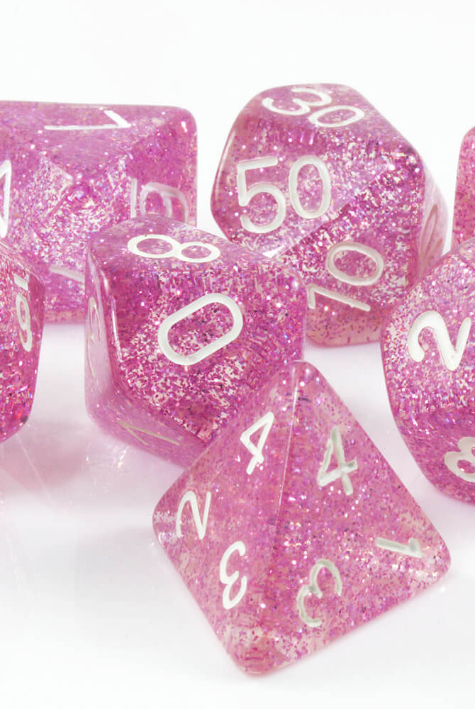 Purple glitter RPG Dice