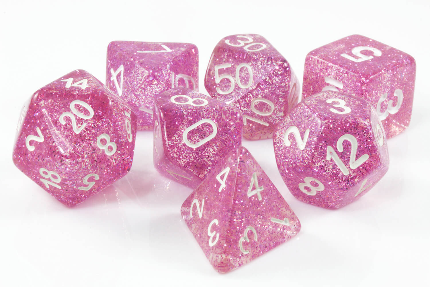Purple glitter RPG Dice