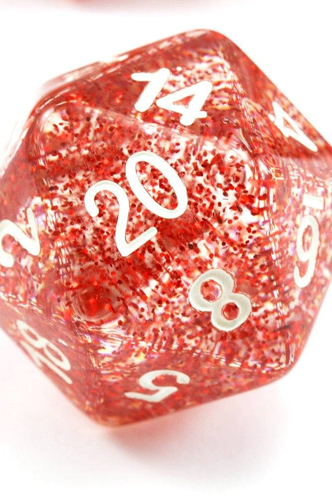 Glitter d20 Red