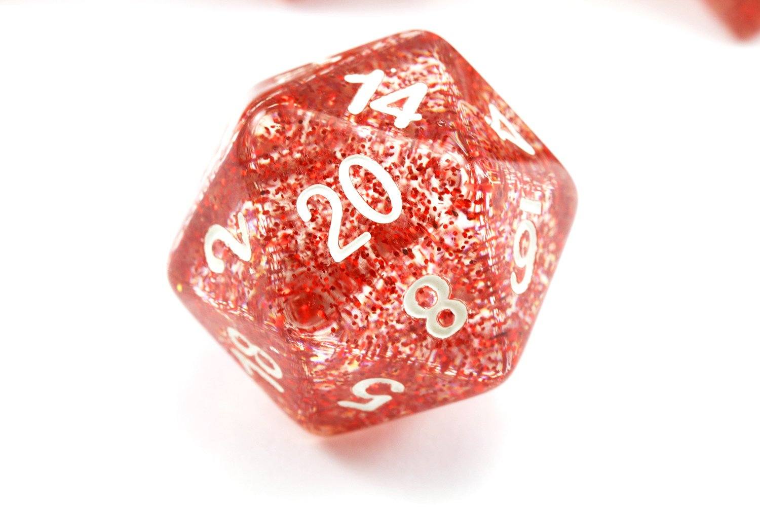 Glitter d20 Red