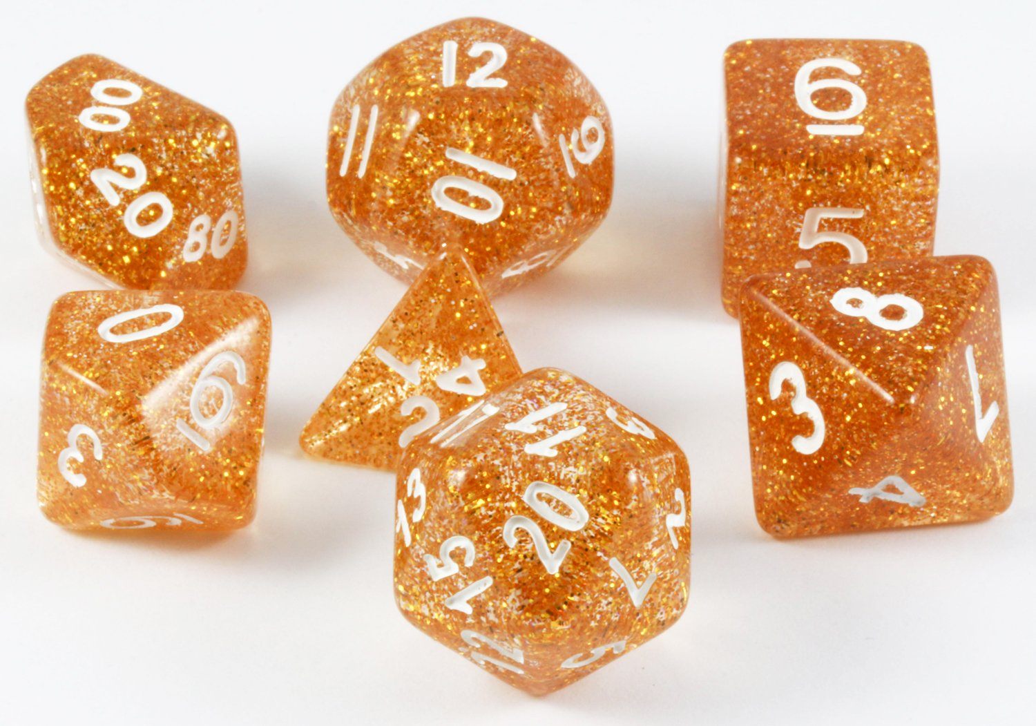 glitter yellow d&d dice