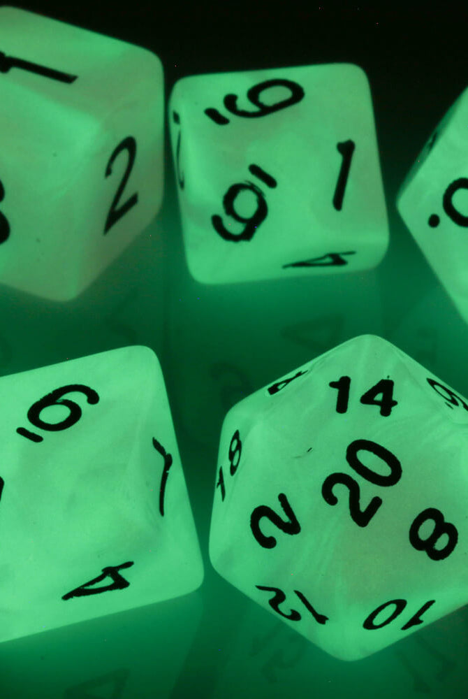 green glow d&d dice