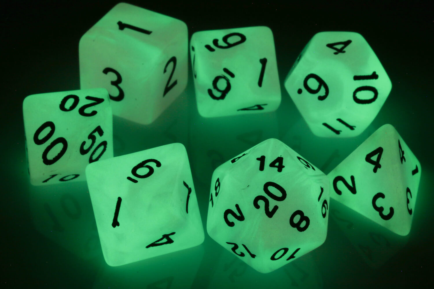 green glow d&d dice