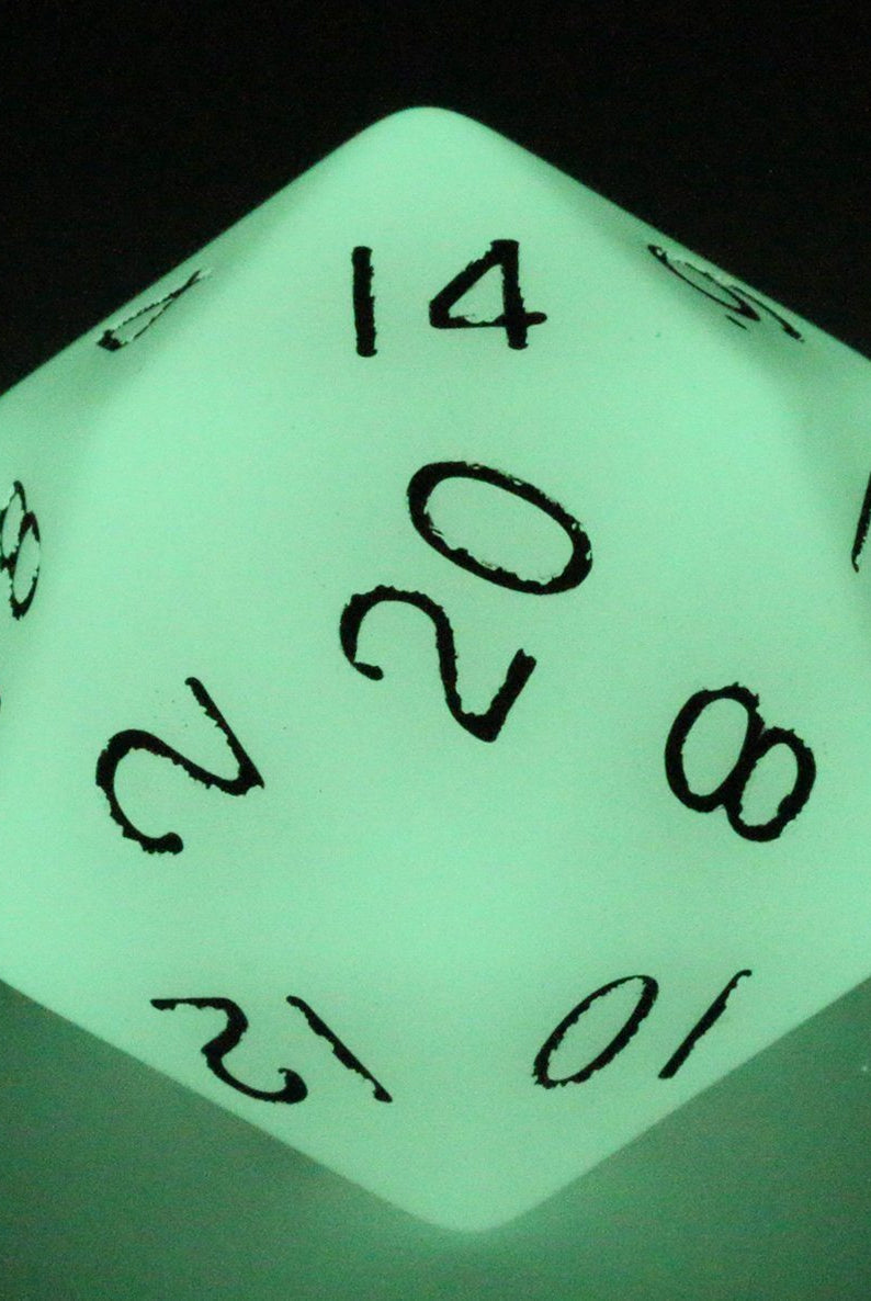 Giant d20 Glow in the Dark Dice