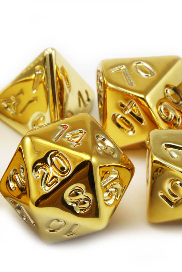 Plated Dice Set Molten Gold 2