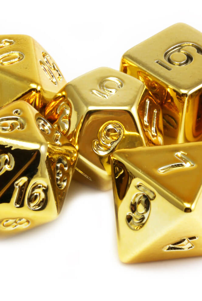 Plated Dice Set Molten Gold 3