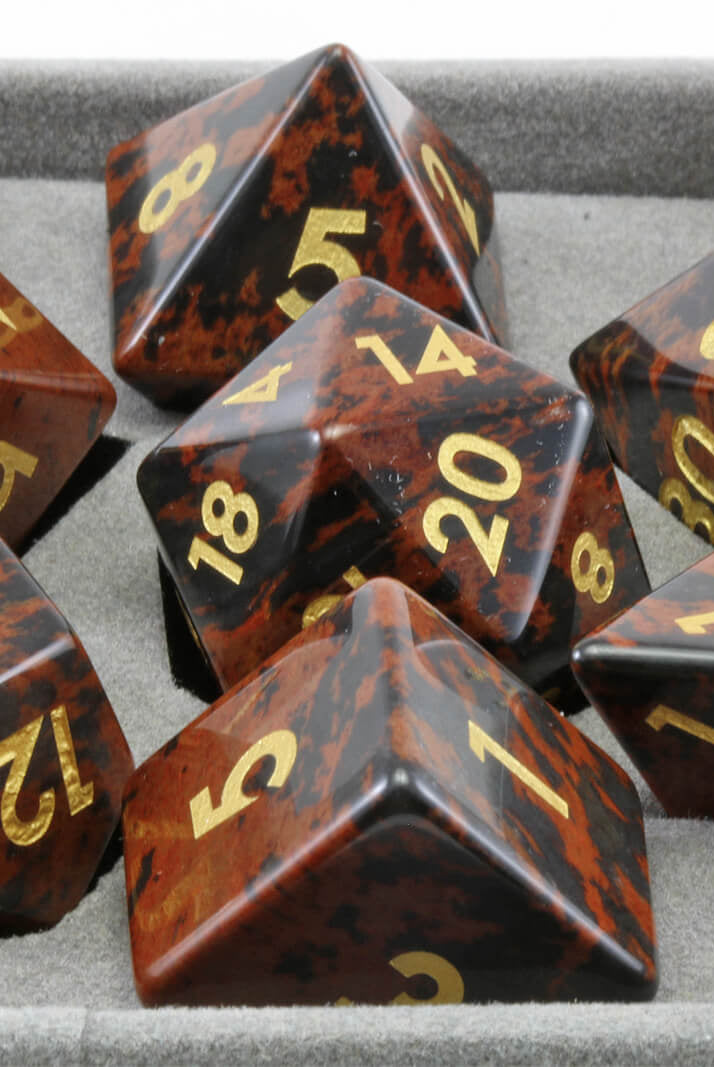 Golden Swan Stone dice