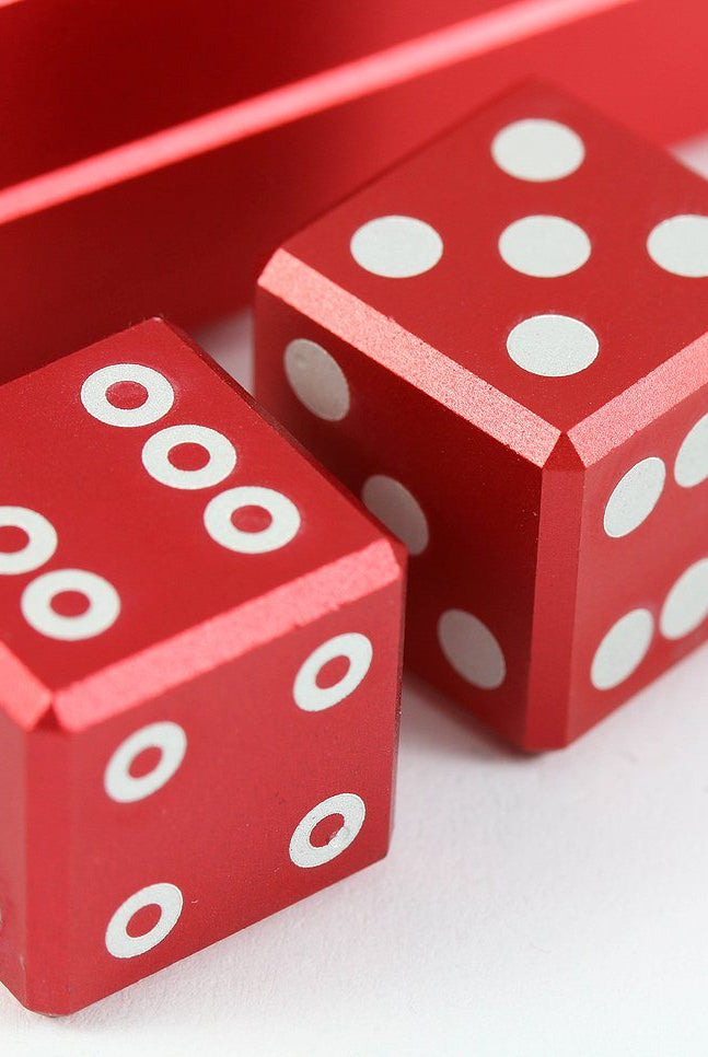 Aluminum d6 dice Crimson Red