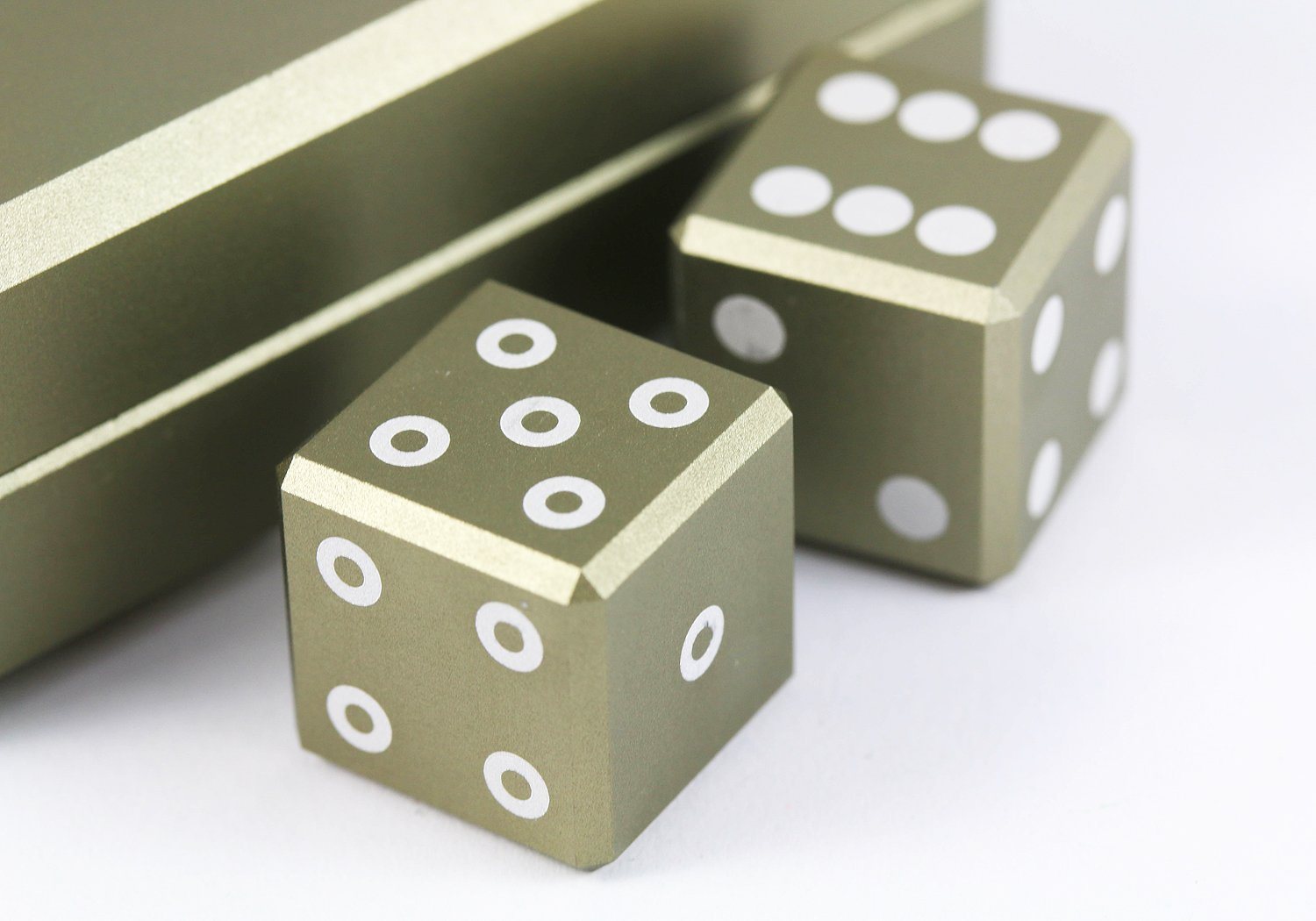 Aluminum d6 dice Desert