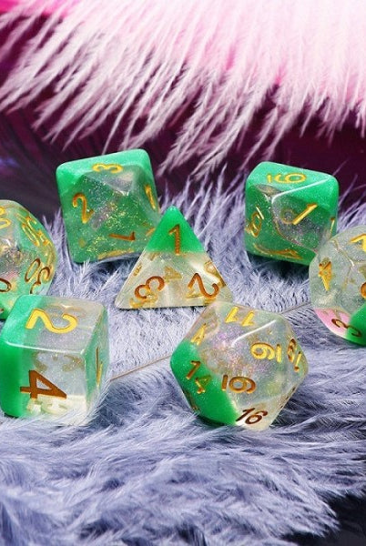 Snow Globe Green RPG DND Dice