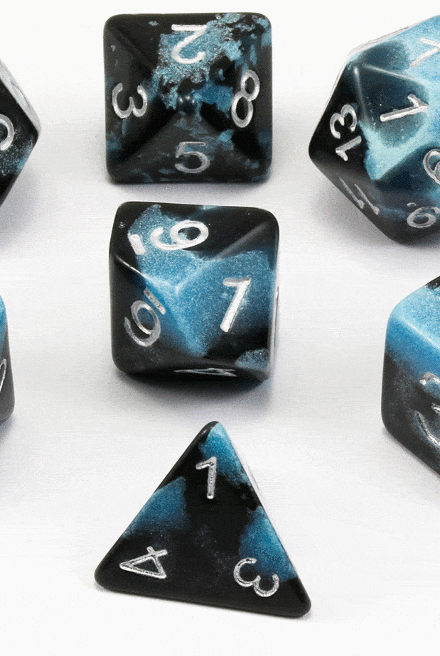 Haunted D&D Dice Blue