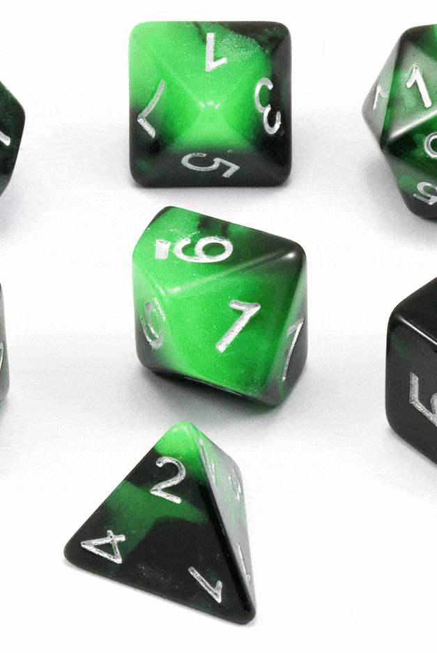 Haunted D&D Dice Green