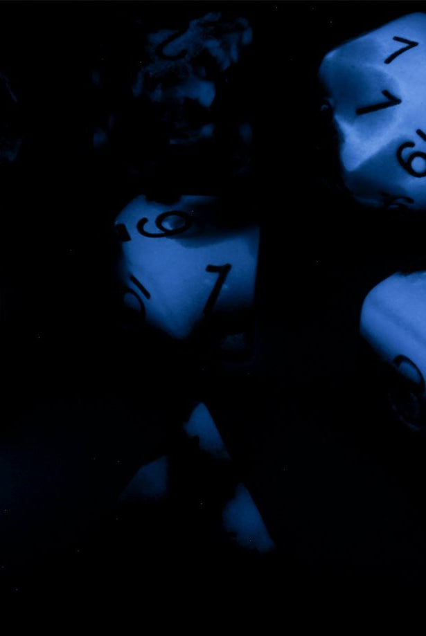 Blue Glow in the dark Dice