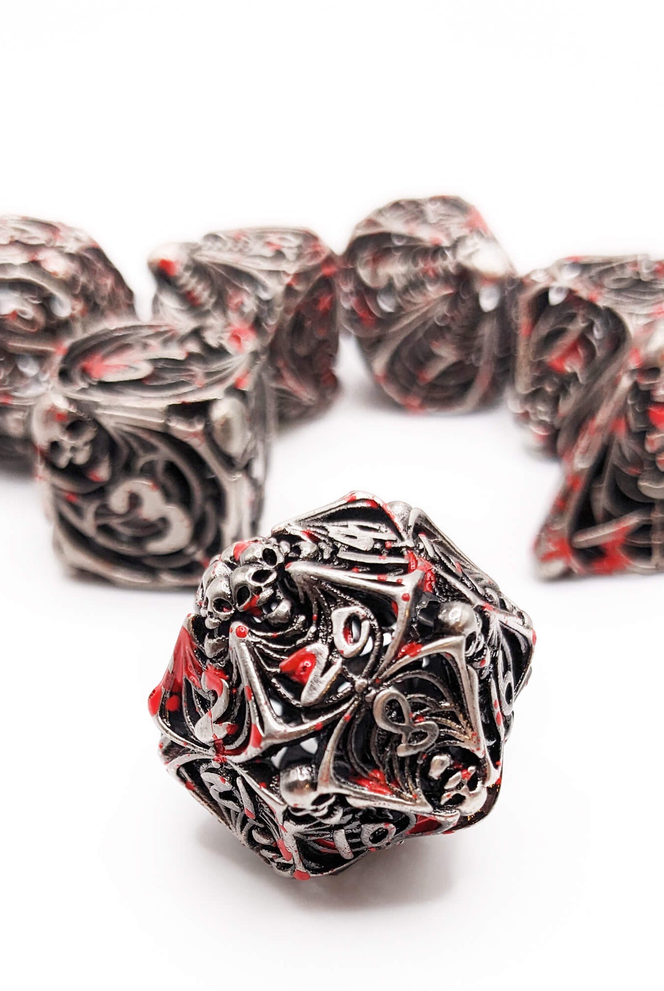 Hollow metal d20 dice