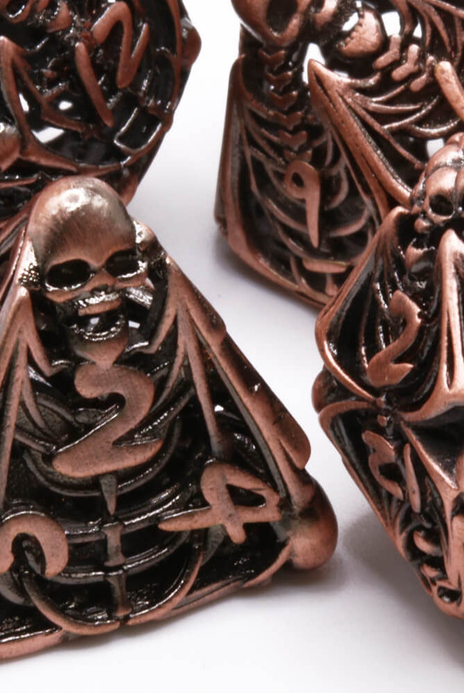 Antique Copper Death Dice 2