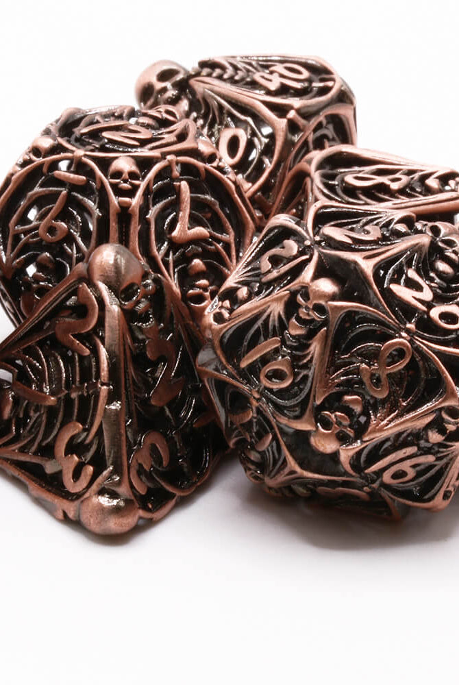 Antique Copper Death Dice 4