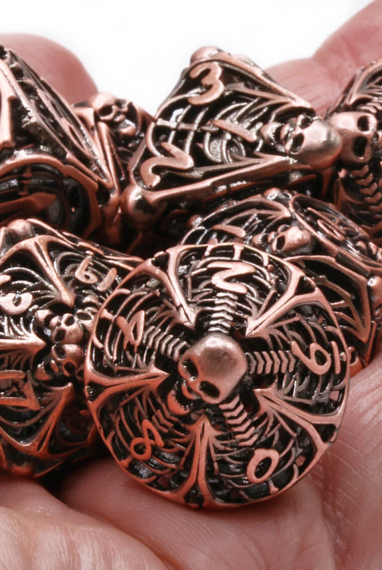 Antique Copper Death Dice 5