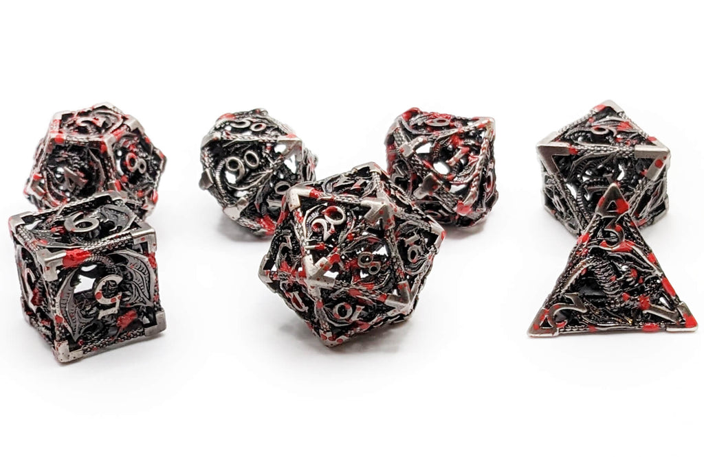 Hollow dragon dice with blood effect