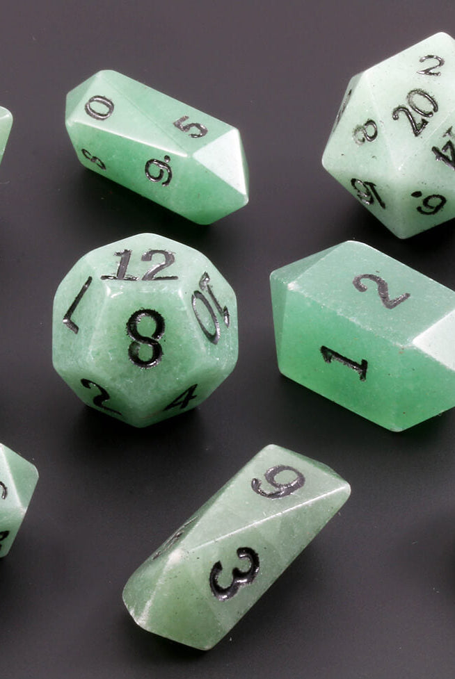 Green Adventurine Stone Dice