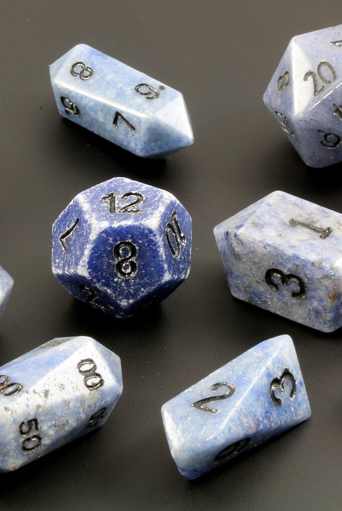 Blue Jasper Stone Dice D&D