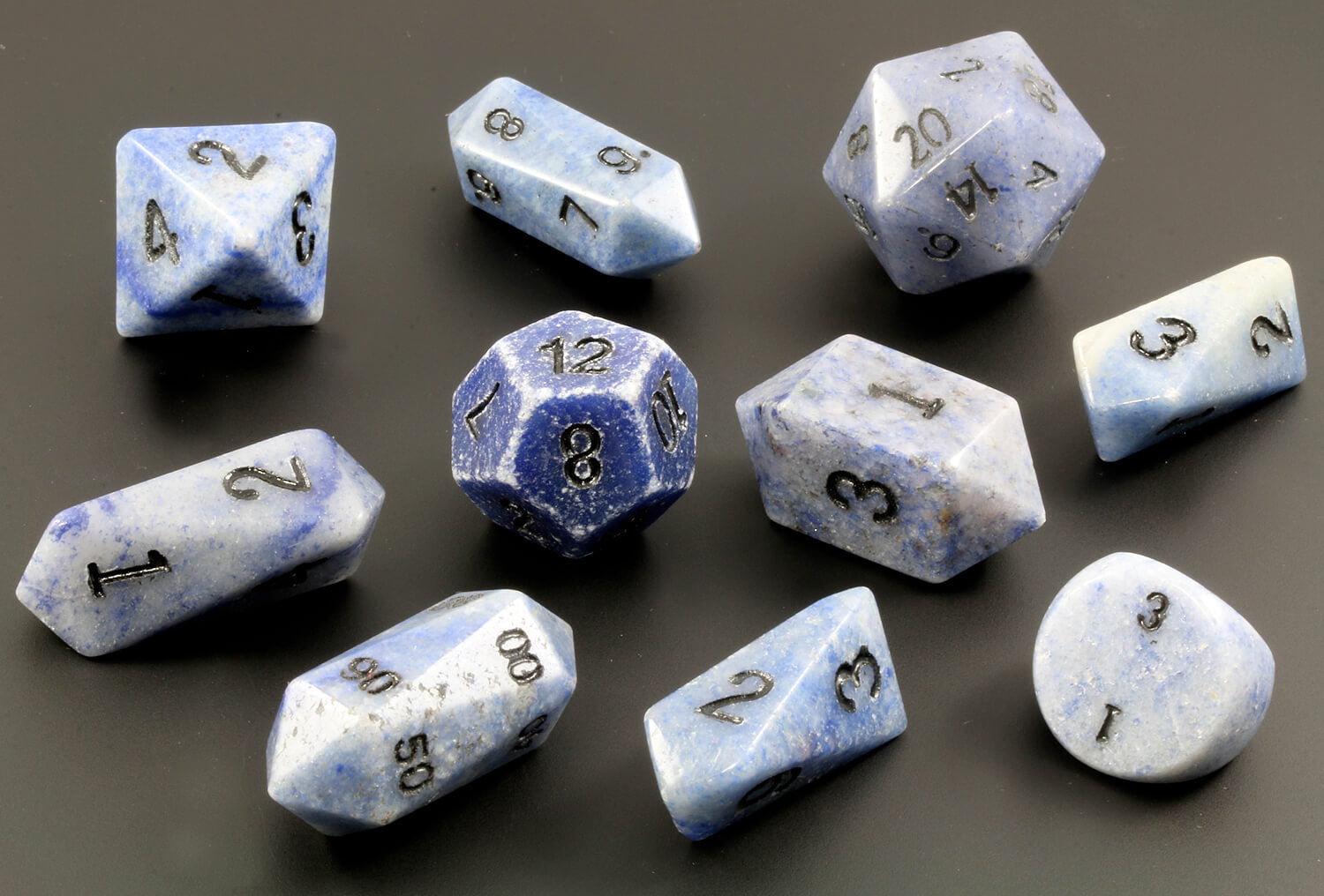 Blue Jasper Stone Dice D&D