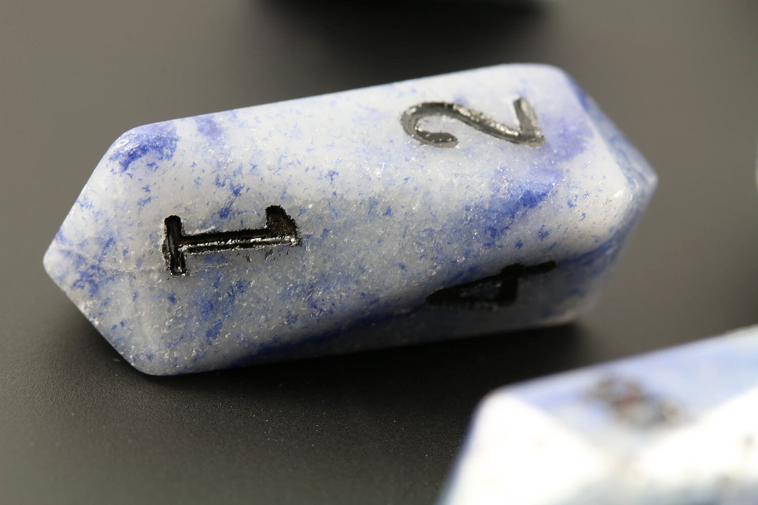 Crystal Stone Dice Blue Jasper