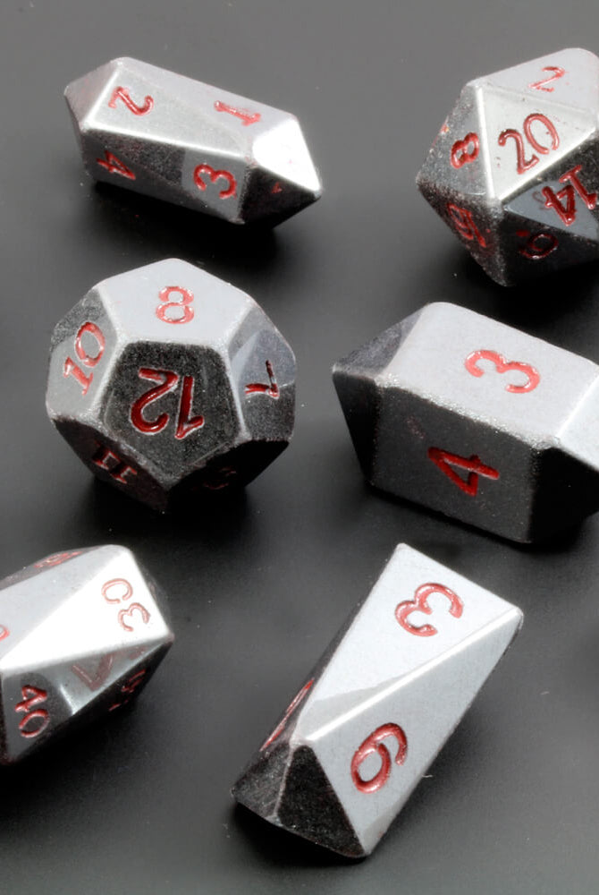 Hematite Stone D&D Dice