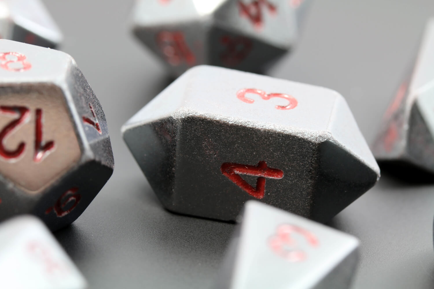 D&D Stone Hematite Dice