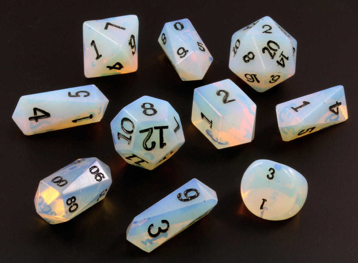 Synthetic Opal D&D Dice
