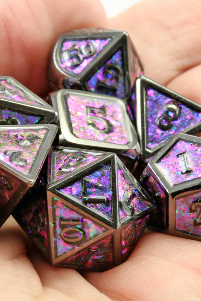 Enamel Dice Prismatic Purple 3