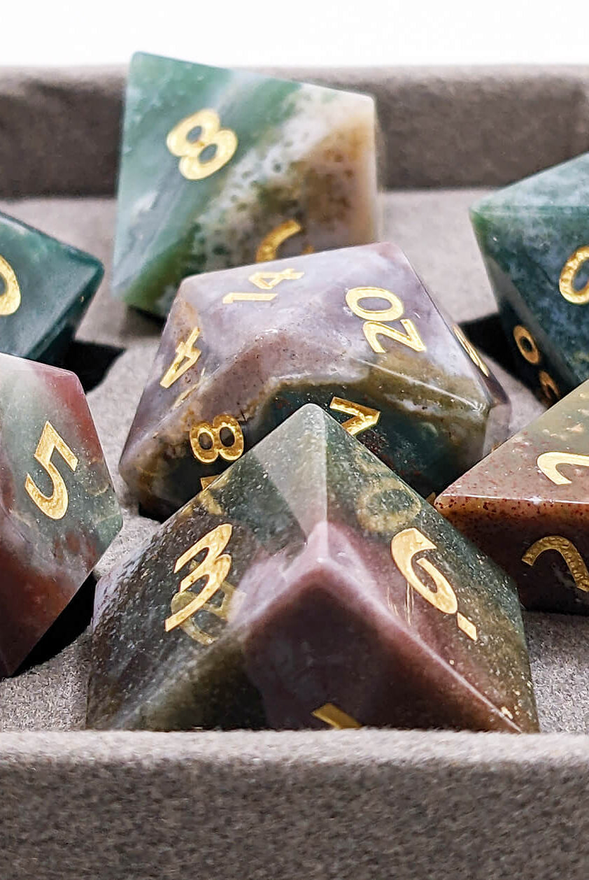 Indian Agate Gemstone Dice