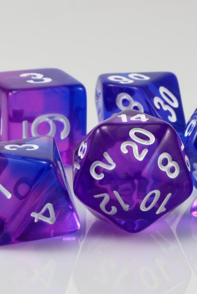 D&D Dice Indigo Sky