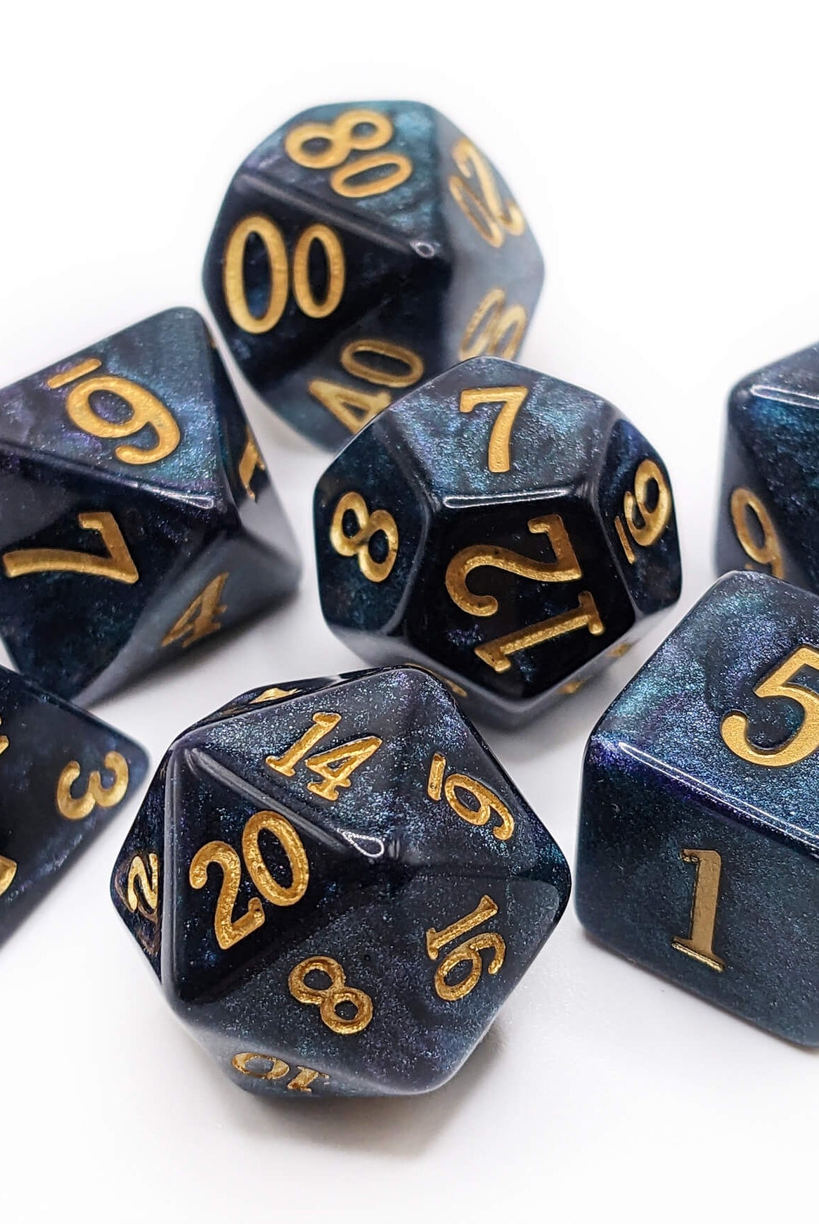 Midnight dice for dnd games and ttrpg