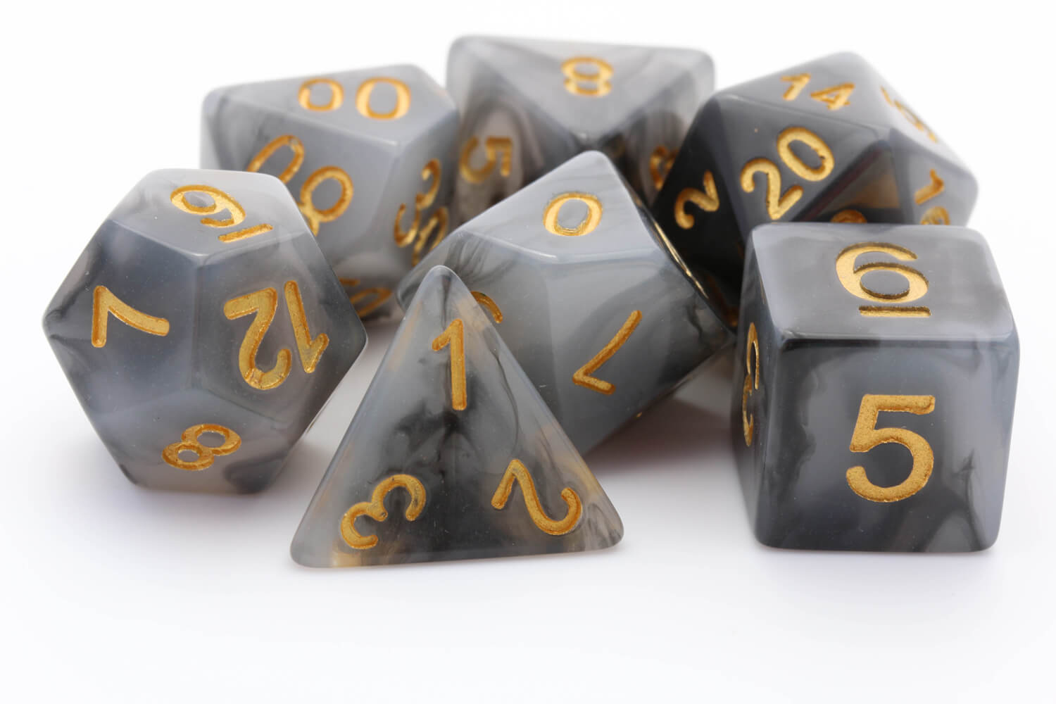 rpg dice black jade