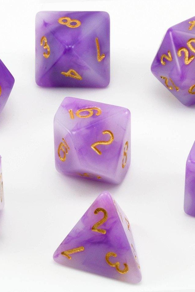 D&D Dice Purple Jade