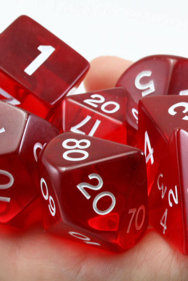 Giant Dice Transulcent Red