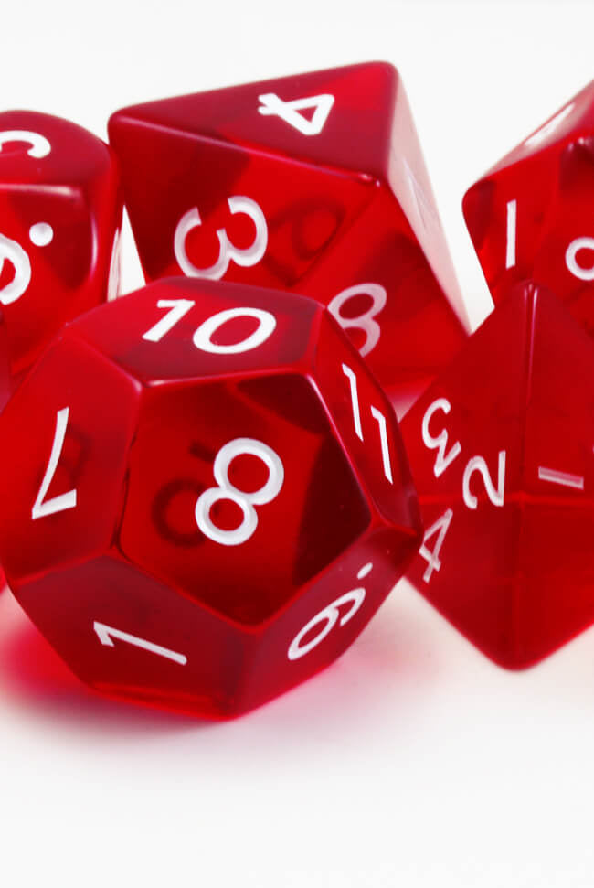 Giant Dice Transulcent Red 2
