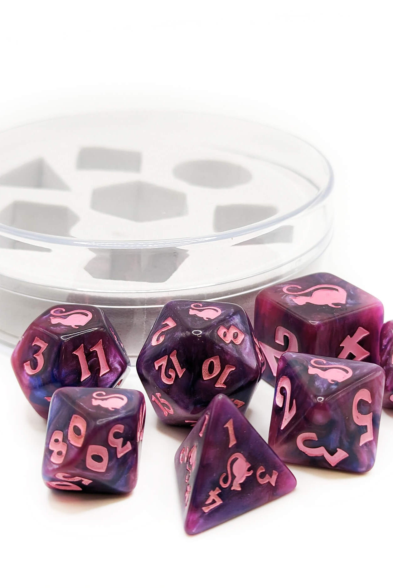 Kitty Clacks Cheshire Cat Dice for dnd games