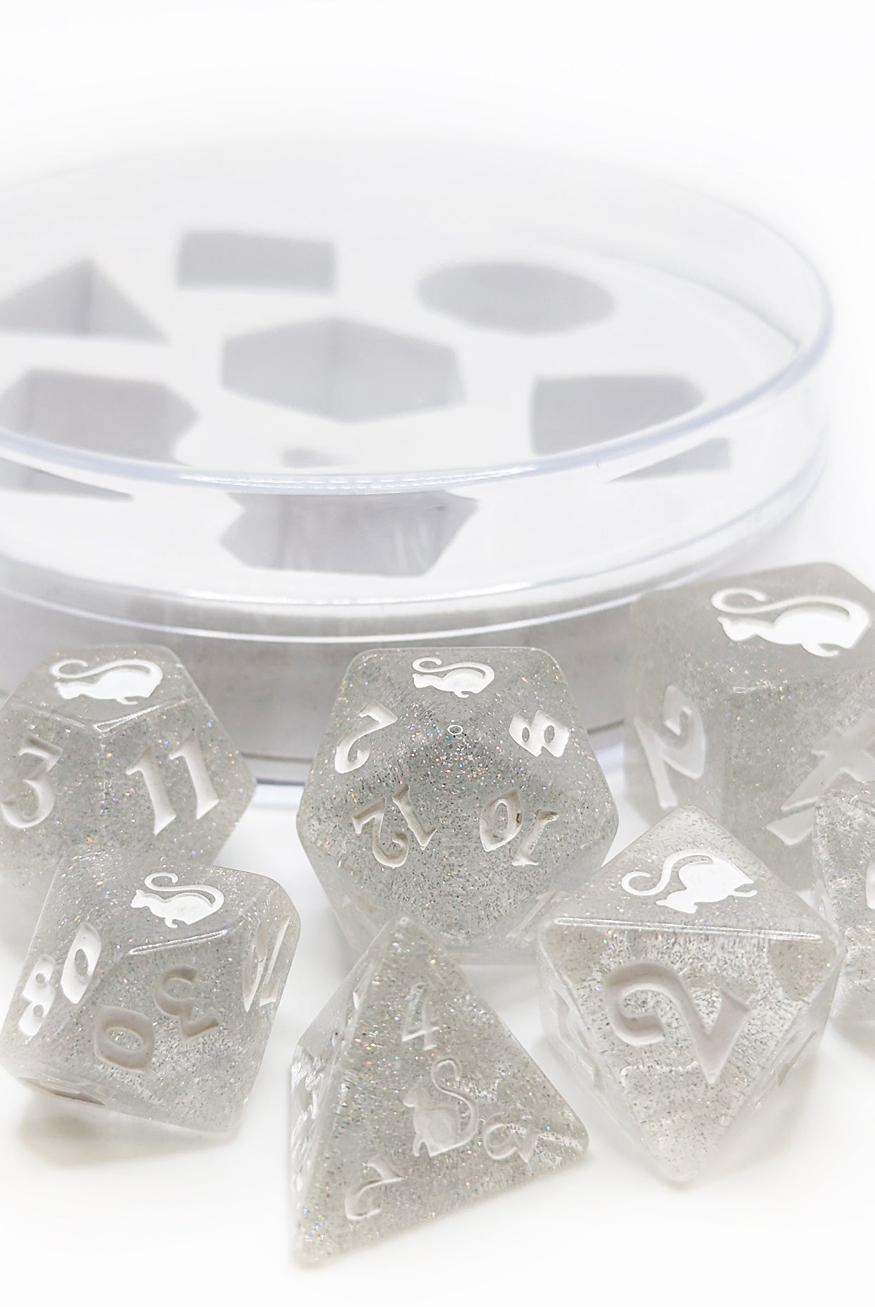 Kitty Clacks Dice Snowball cat set