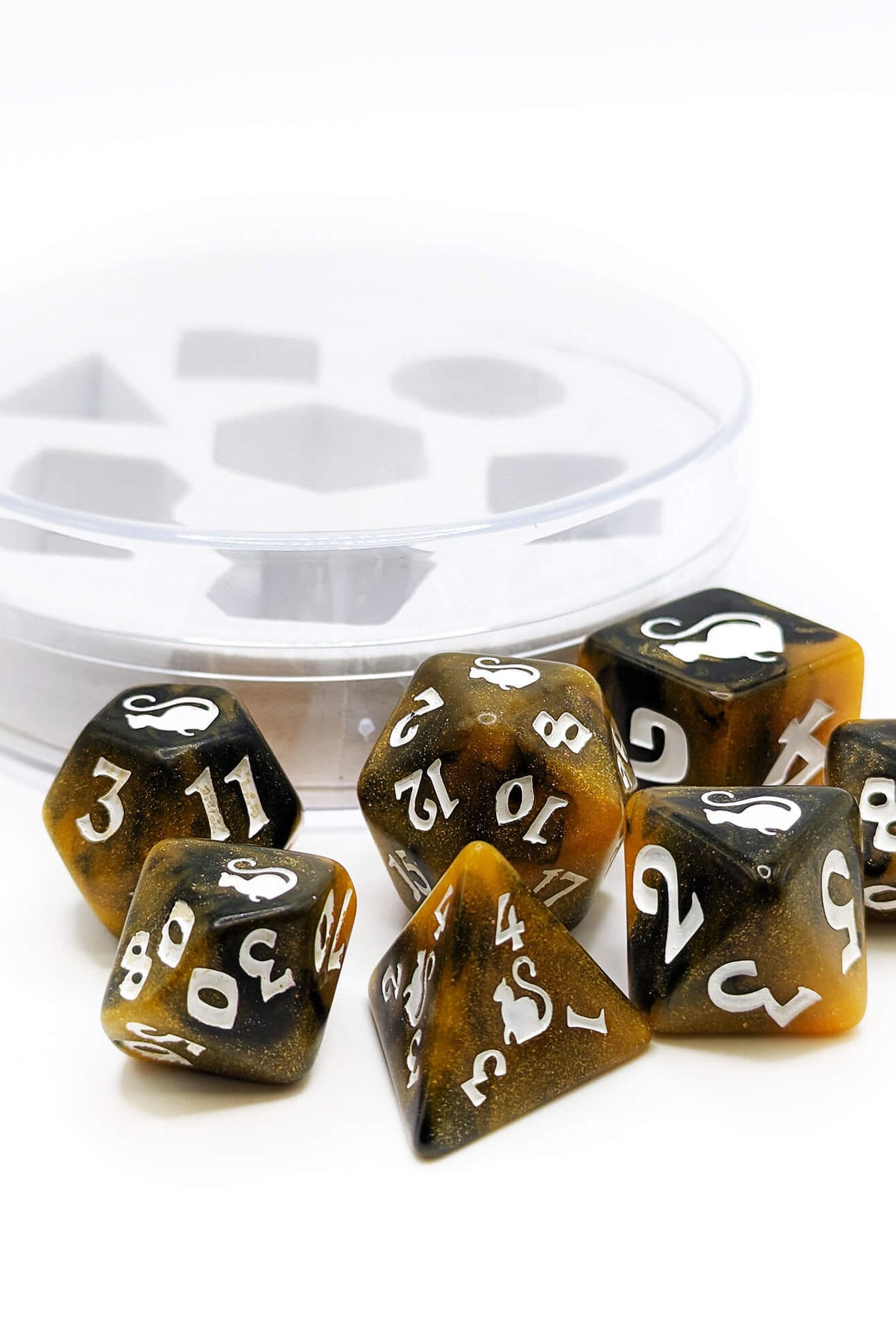 Kitty Clacks Tortimer Cat Dice For TTRPG games